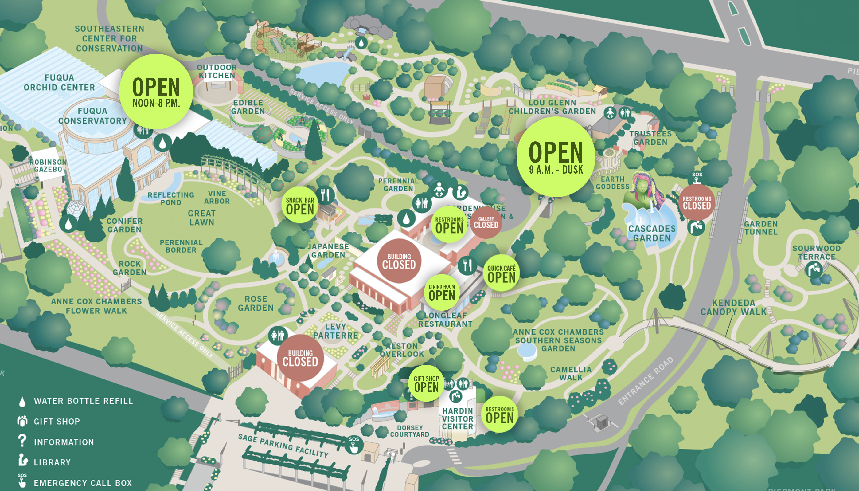 Atlanta Botanical Gardens Map
